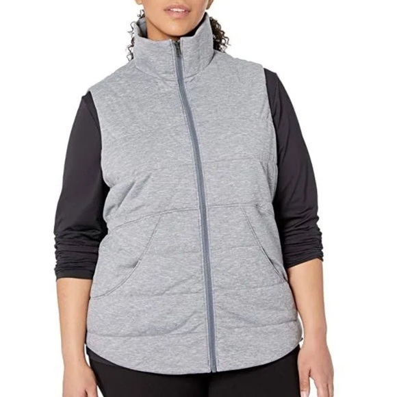 Marmot Women’s Visita Insulated Puffy Vest Grey Zip Up Pockets Size 3X - Picture 1 of 13